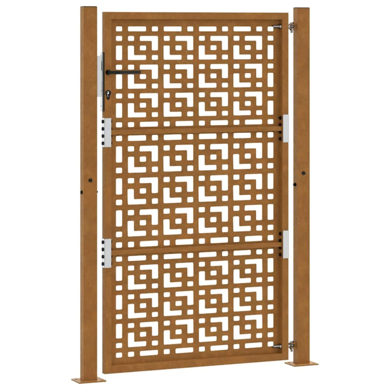 Gartentor 105x155 cm Wetterfester Stahl Kreuz-Design