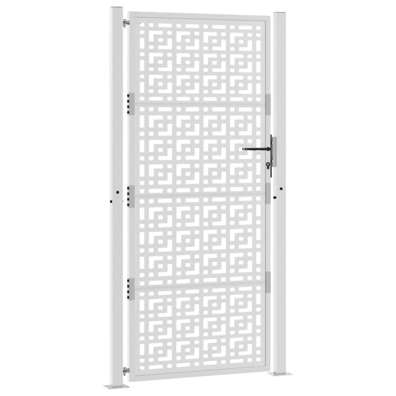 Gartentor 105x205 cm Wetterfester Stahl Kreuz-Design