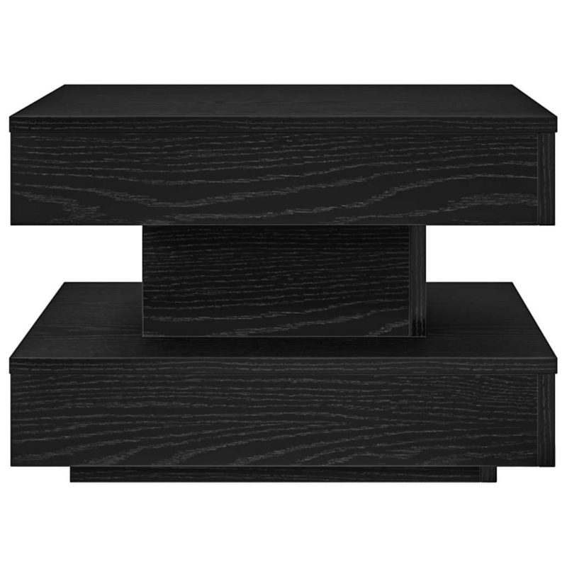 Couchtisch 360-Grad Drehbar Schwarz 50x50x34,5 cm