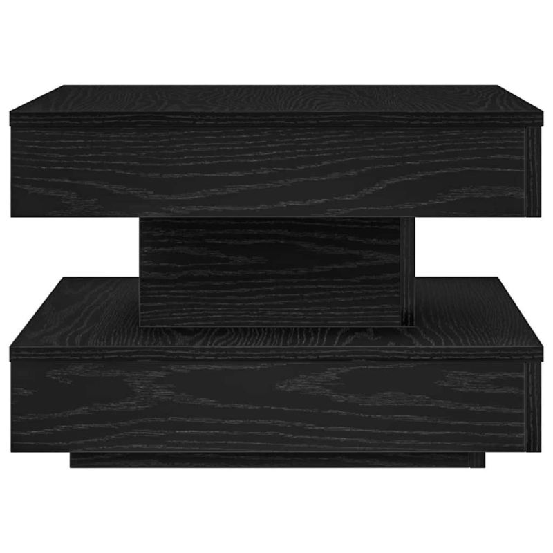 Couchtisch 360-Grad Drehbar Schwarz 50x50x34,5 cm