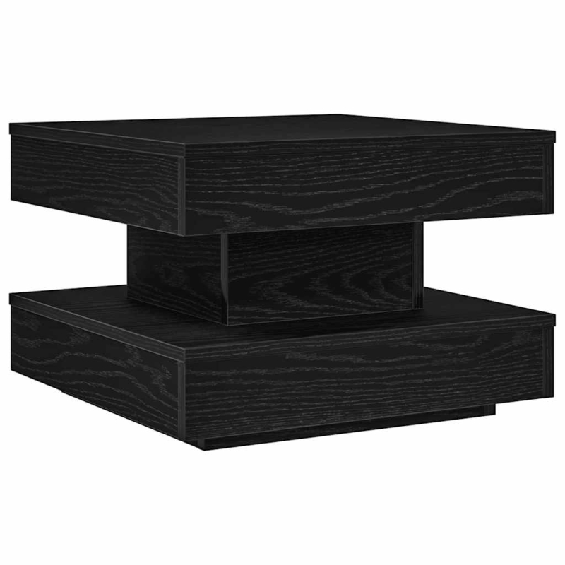 Couchtisch 360-Grad Drehbar Schwarz 50x50x34,5 cm
