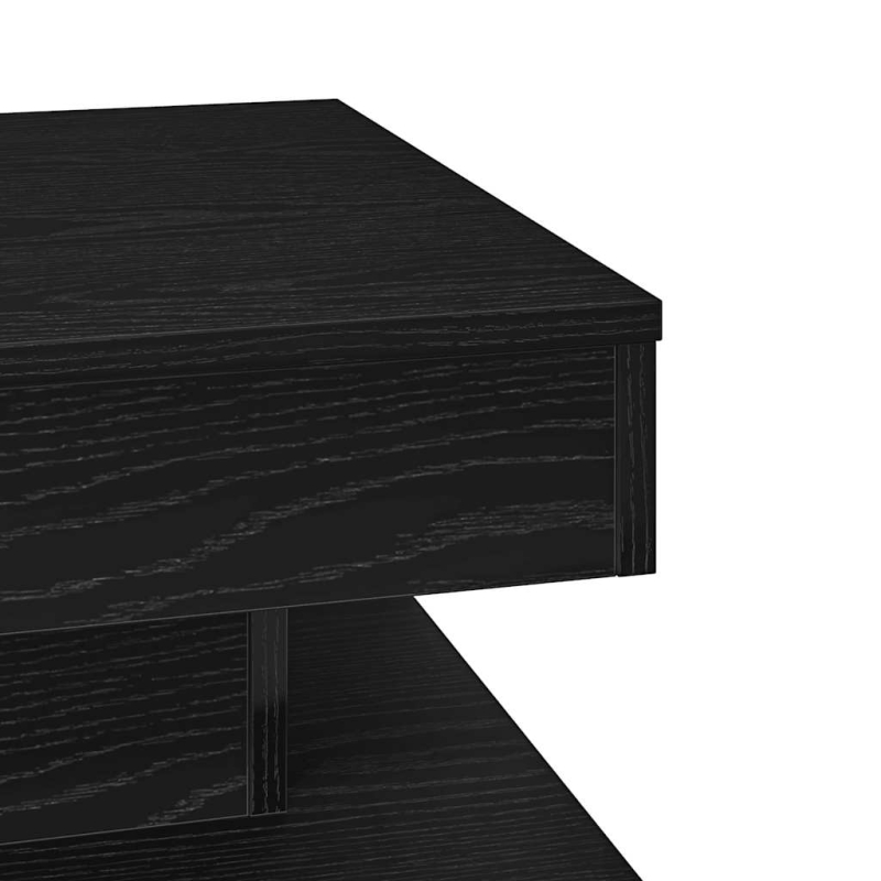 Couchtisch 360-Grad Drehbar Schwarz 50x50x34,5 cm
