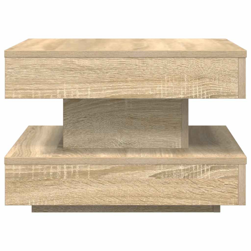 Couchtisch 360-Grad Drehbar Sonoma-Eiche 50x50x34,5 cm