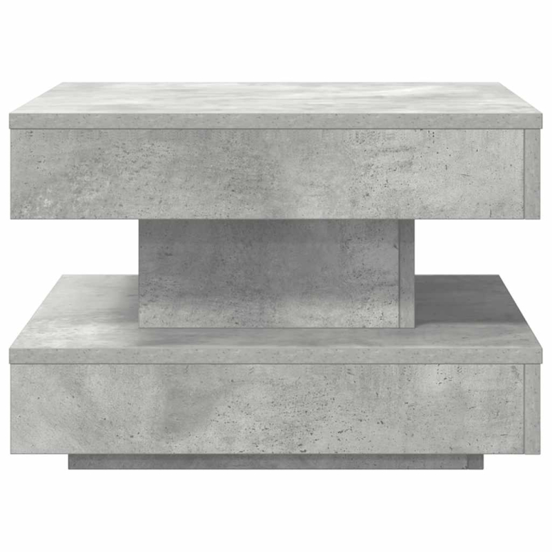 Couchtisch 360-Grad Drehbar Betongrau 50x50x34,5 cm