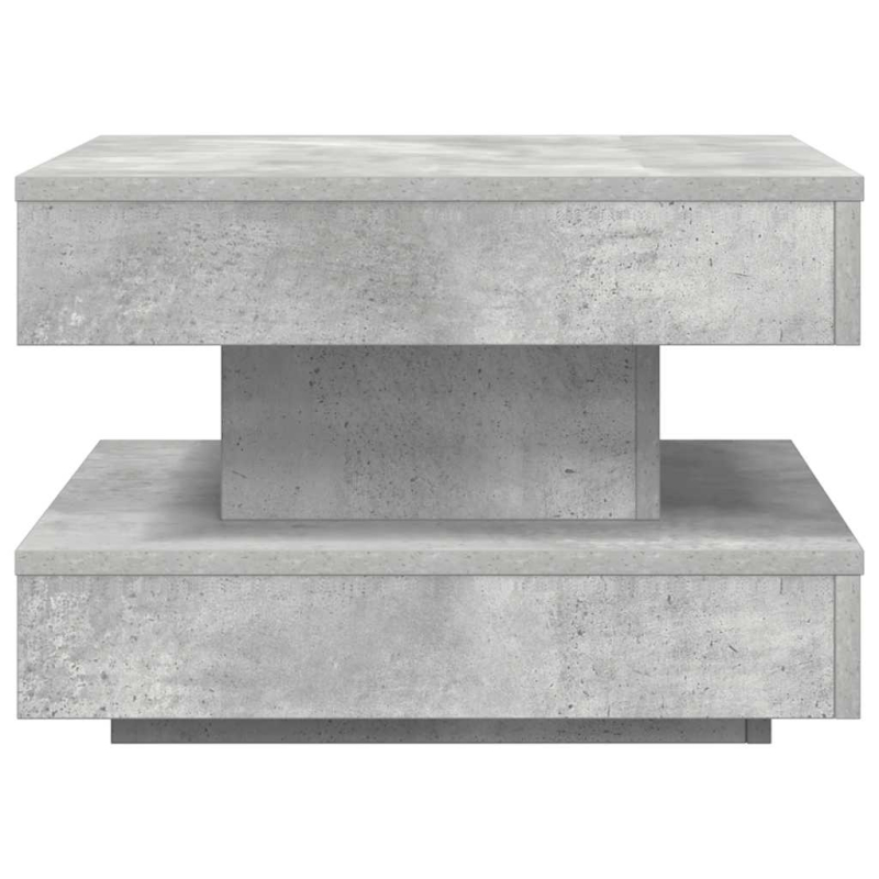 Couchtisch 360-Grad Drehbar Betongrau 50x50x34,5 cm