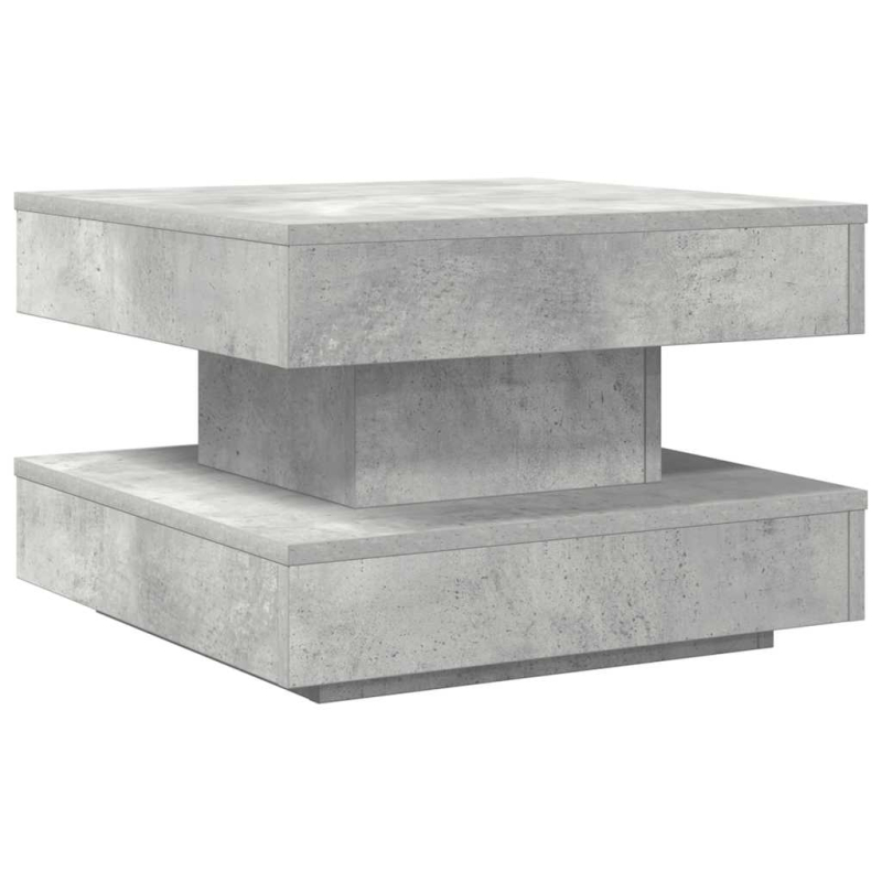 Couchtisch 360-Grad Drehbar Betongrau 50x50x34,5 cm