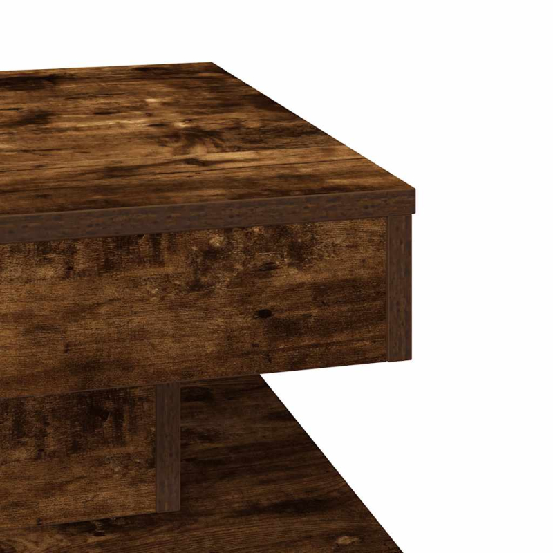 Couchtisch 360-Grad Drehbar Räuchereiche 50x50x34,5 cm