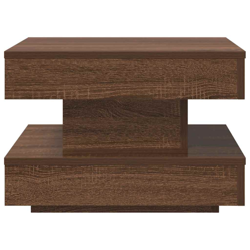 Couchtisch 360-Grad Drehbar Eichen-Optik 50x50x34,5 cm