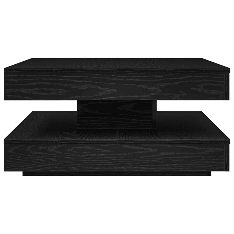 Couchtisch 360-Grad Drehbar Schwarz 70x70x34,5 cm