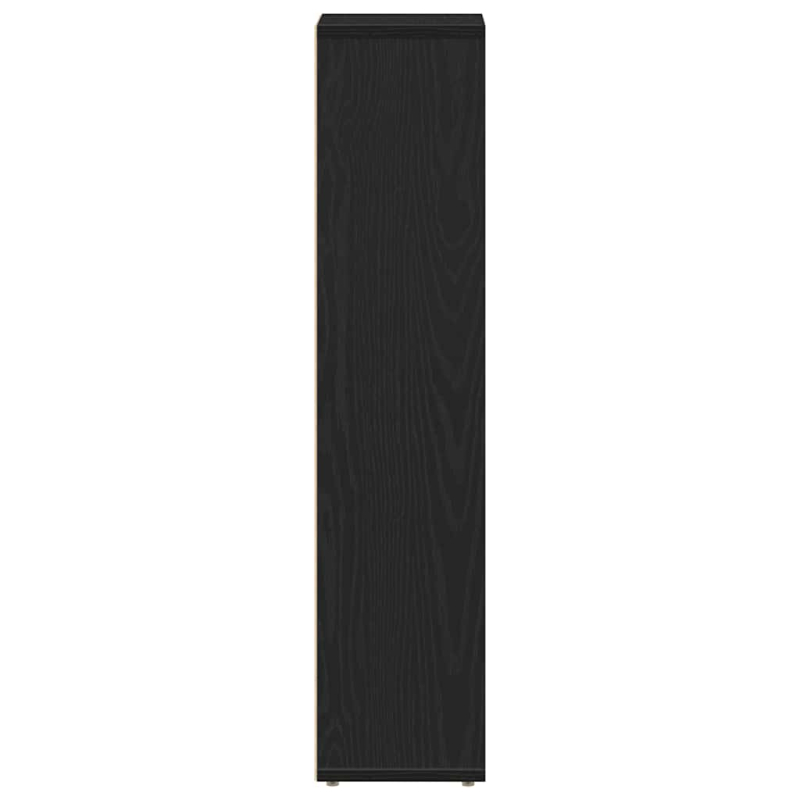 Badezimmerschrank mit Rollenhalter Schwarz 20,5x20x90 cm