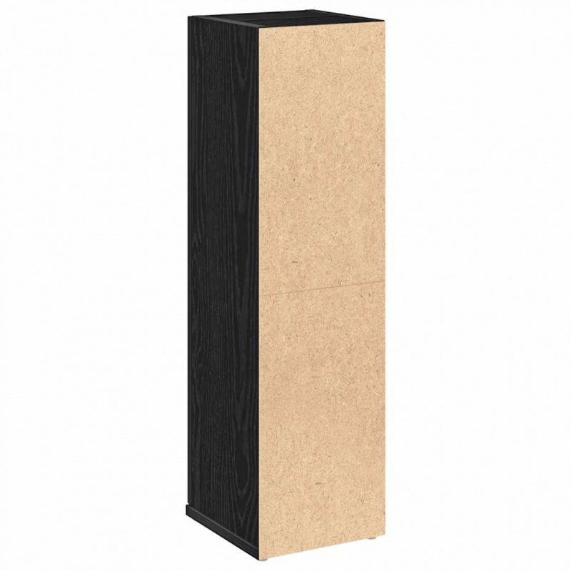 Badezimmerschrank mit Rollenhalter Schwarz 20,5x22x72 cm