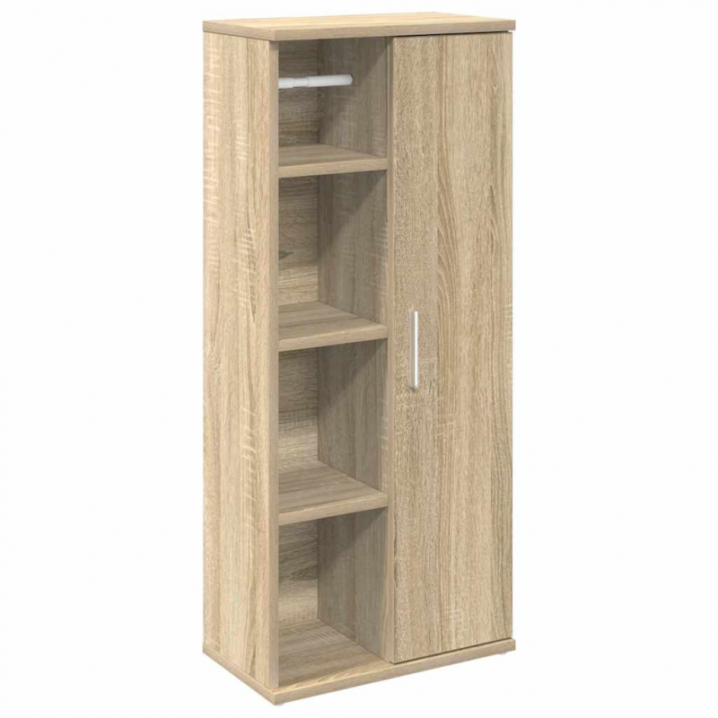 Badezimmerschrank mit Rollenhalter Sonoma-Eiche 39x22x90 cm