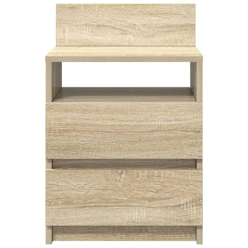 Nachttische 2 Stk. mit 2 Schubladen Sonoma-Eiche 40x33x60 cm