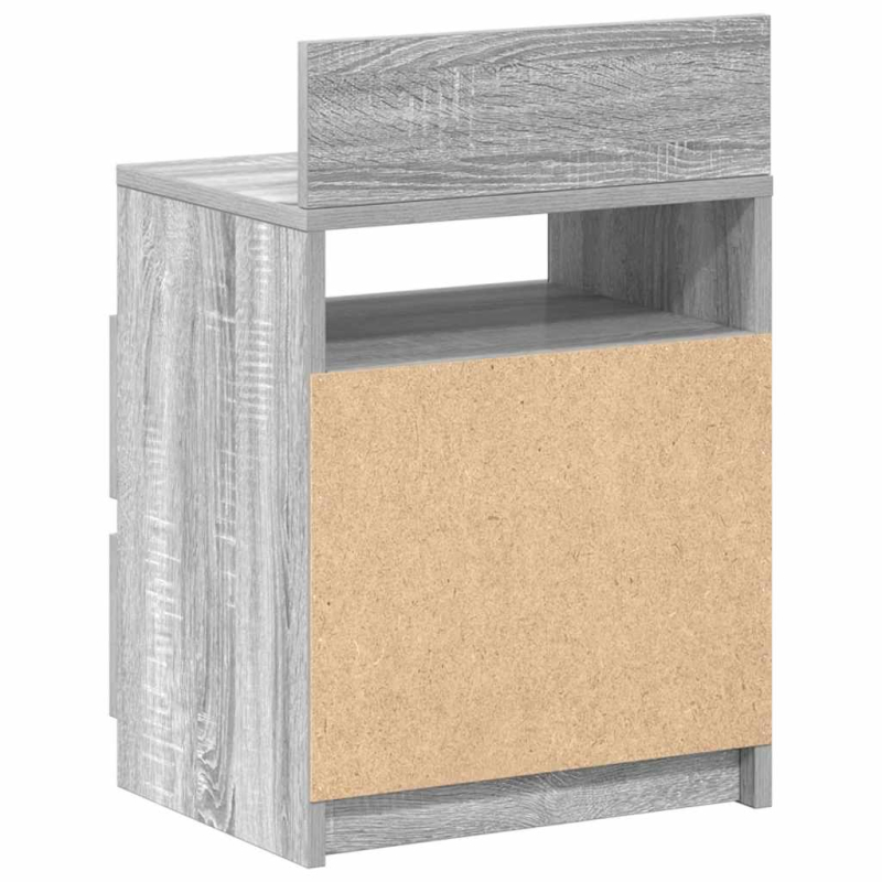 Nachttisch mit 2 Schubladen Grau Sonoma 40x33x60 cm