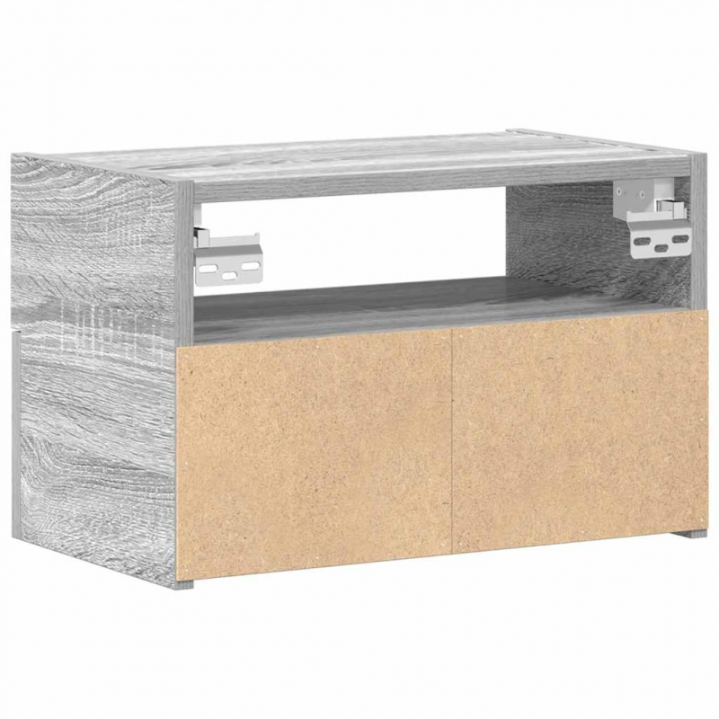 Wand-Nachttisch Grau Sonoma 45x26x28,5 cm
