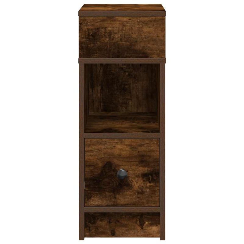 Nachttische 2 Stk. mit Schublade Räuchereiche 25x31x66 cm