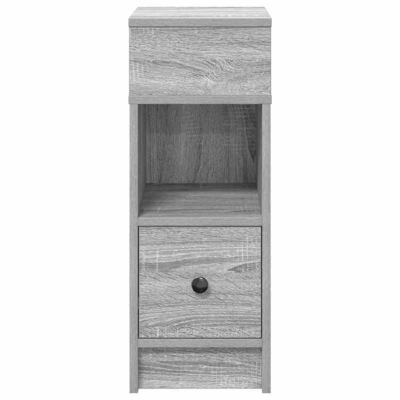 Nachttisch mit Schublade Grau Sonoma 25x31x66 cm