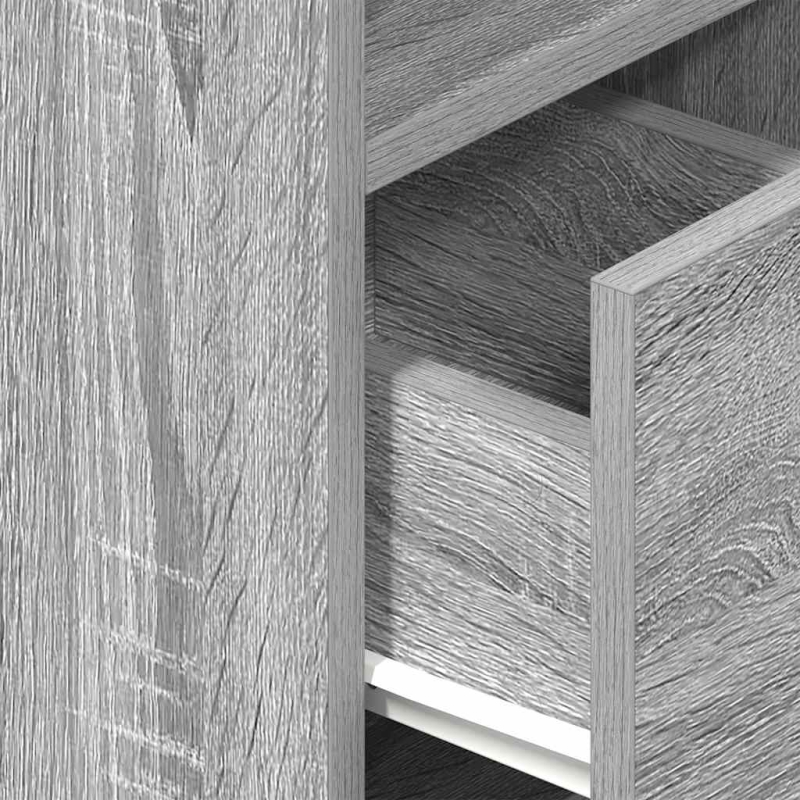 Nachttisch mit Schublade Grau Sonoma 25x31x66 cm