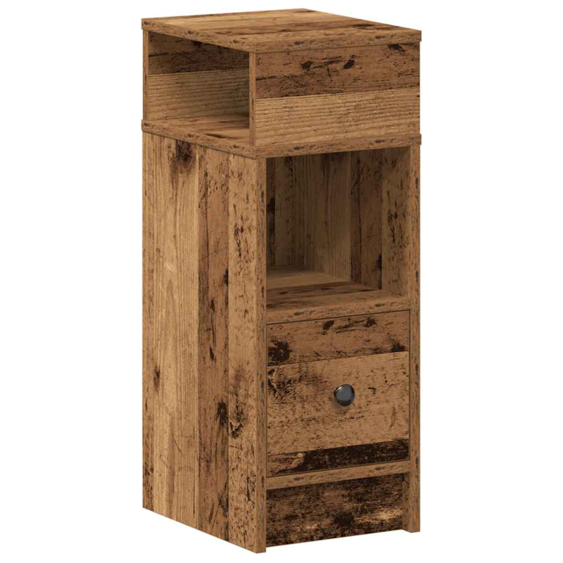 Nachttisch mit Schublade Altholz-Optik 25x31x66 cm