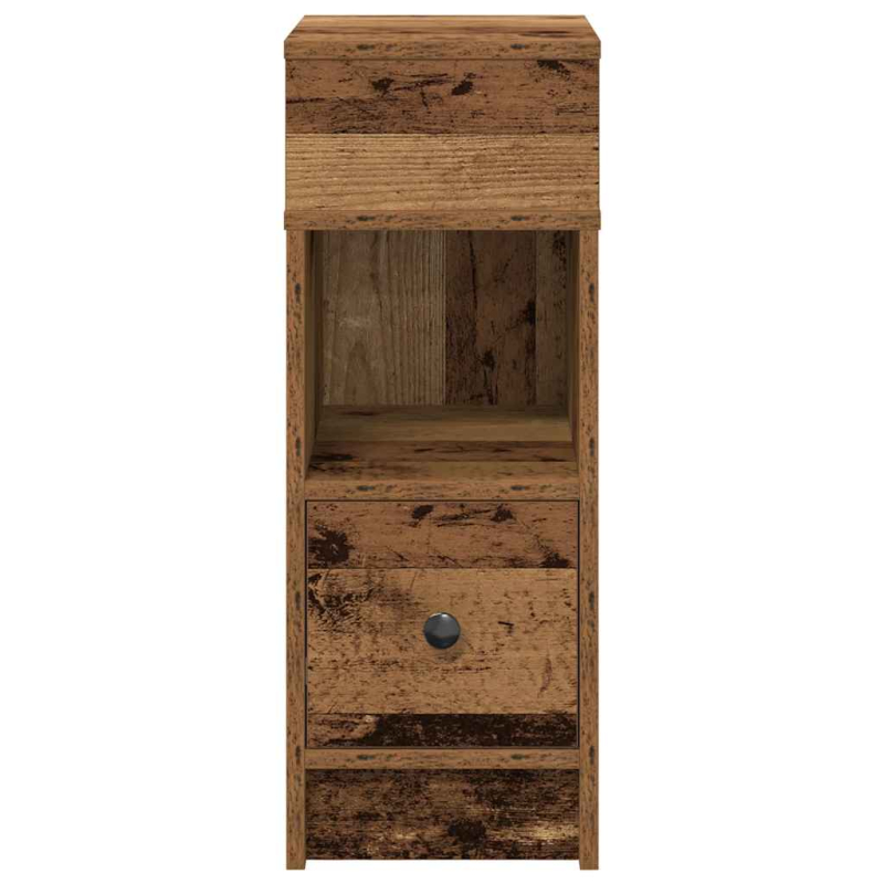 Nachttisch mit Schublade Altholz-Optik 25x31x66 cm