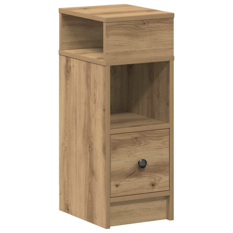 Nachttisch mit Schublade Artisan-Eiche 25x31x66 cm