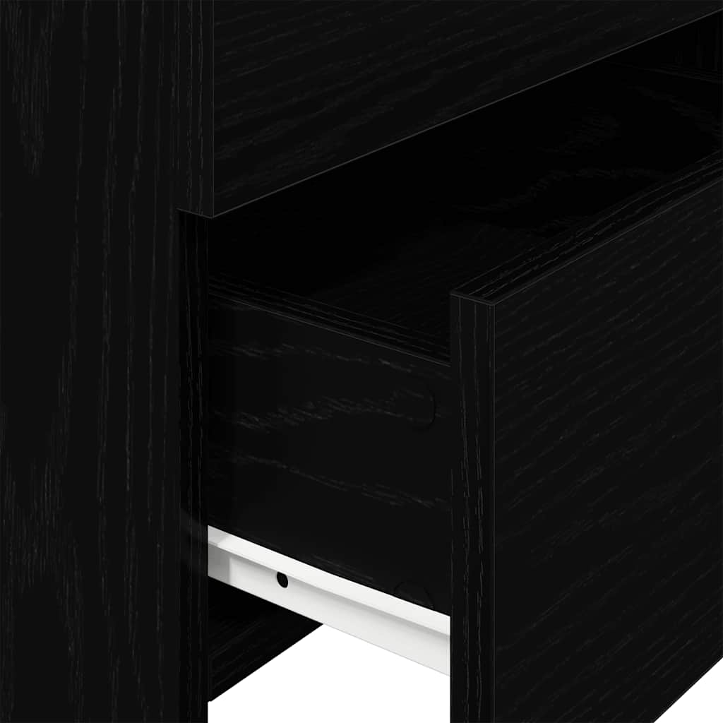 Nachttisch mit 2 Schubladen Schwarz 40x36,5x62 cm