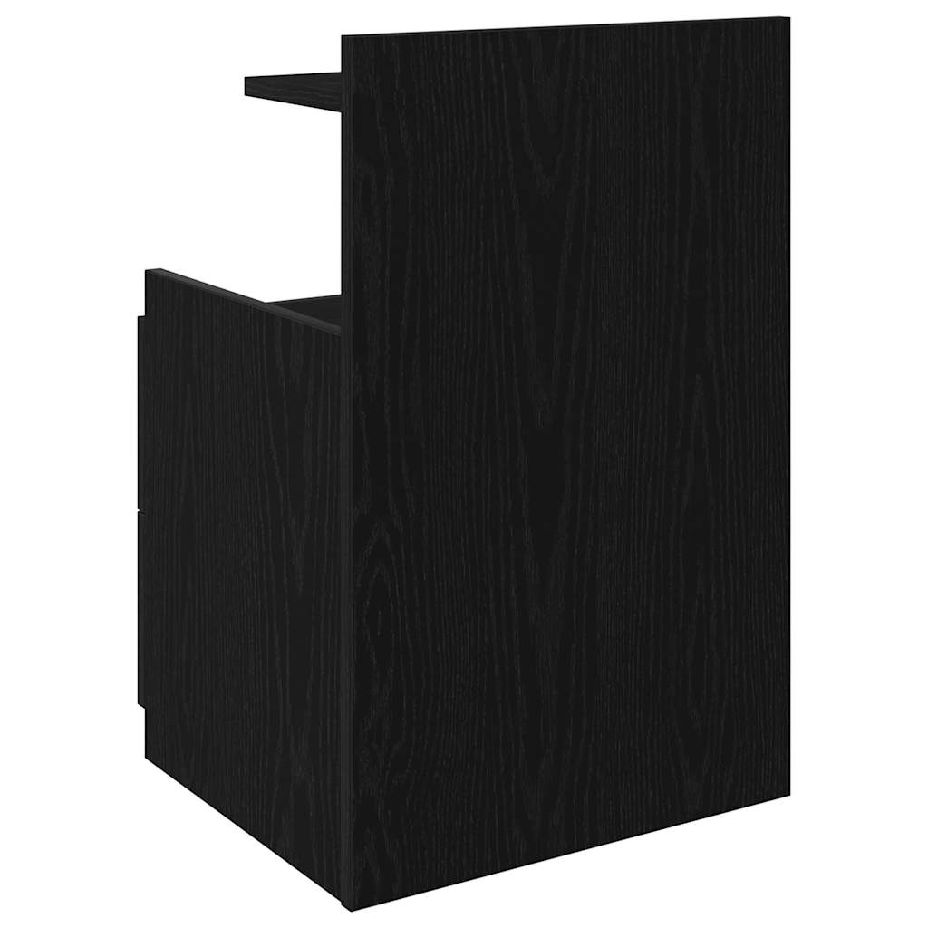 Nachttische 2 Stk. mit 2 Schubladen Schwarz 40x36,5x62 cm