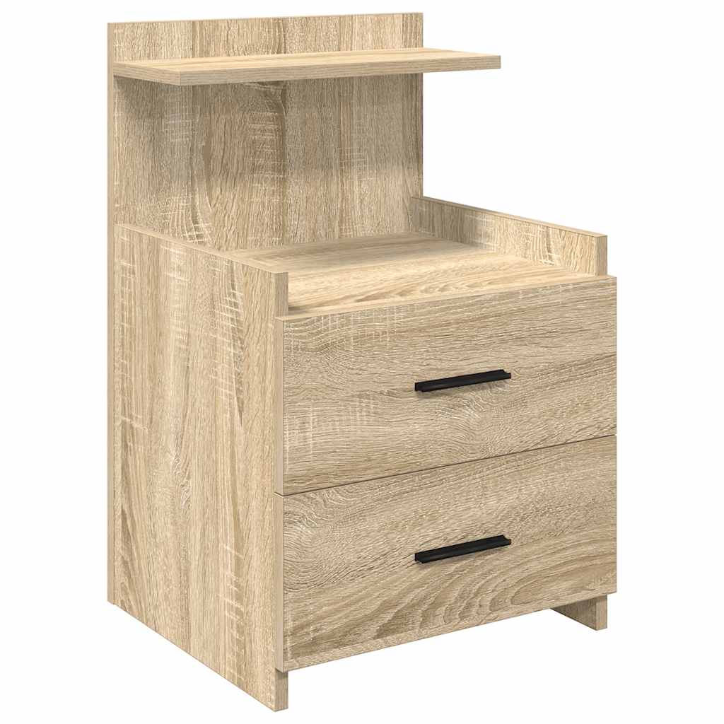 Nachttisch mit 2 Schubladen Sonoma-Eiche 40x36,5x62 cm