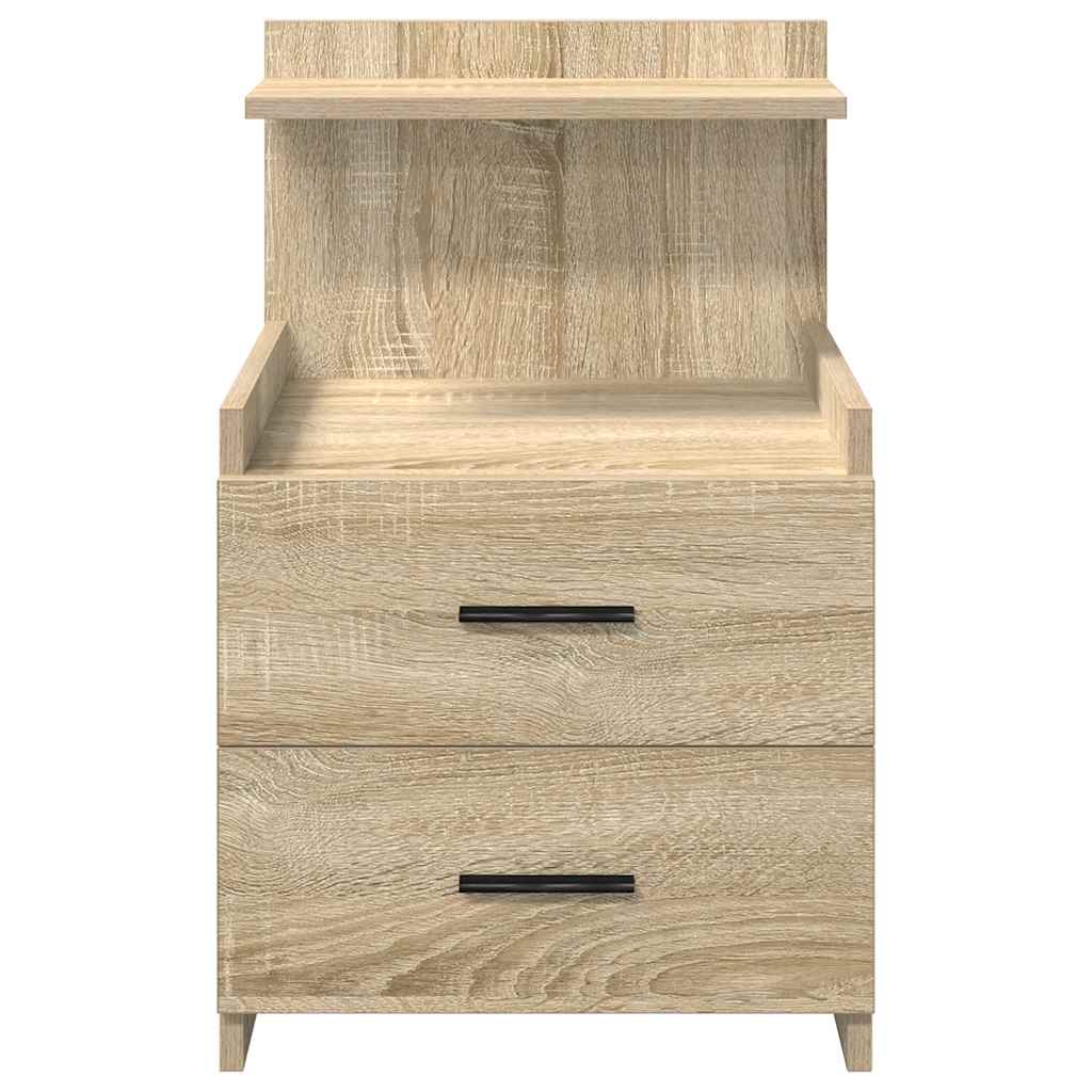 Nachttisch mit 2 Schubladen Sonoma-Eiche 40x36,5x62 cm