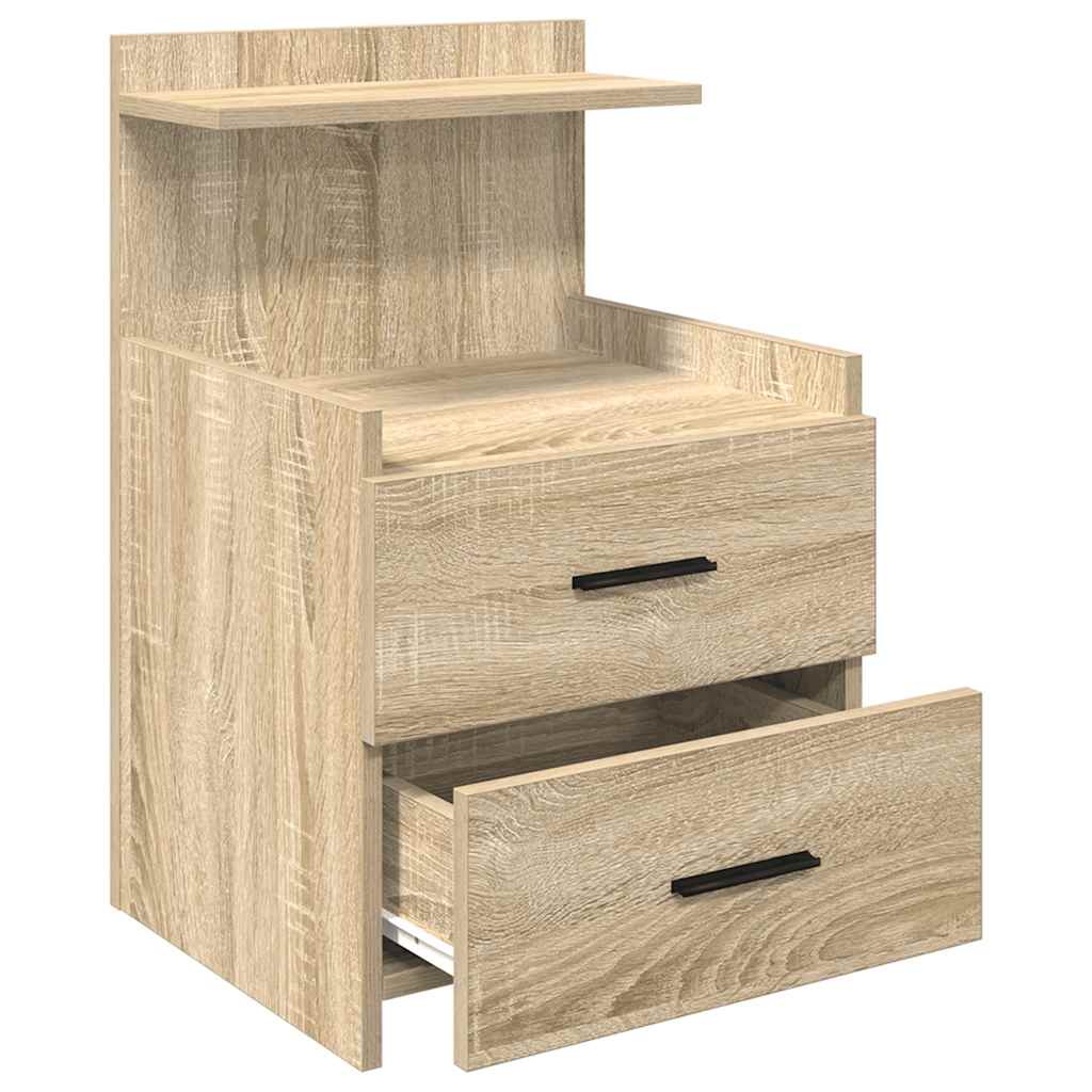 Nachttisch mit 2 Schubladen Sonoma-Eiche 40x36,5x62 cm