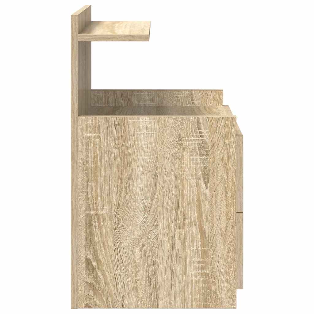 Nachttisch mit 2 Schubladen Sonoma-Eiche 40x36,5x62 cm