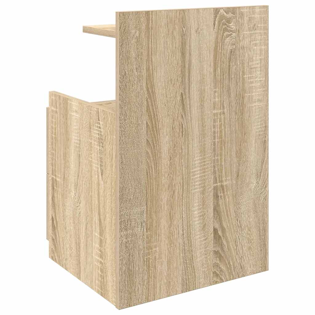 Nachttisch mit 2 Schubladen Sonoma-Eiche 40x36,5x62 cm