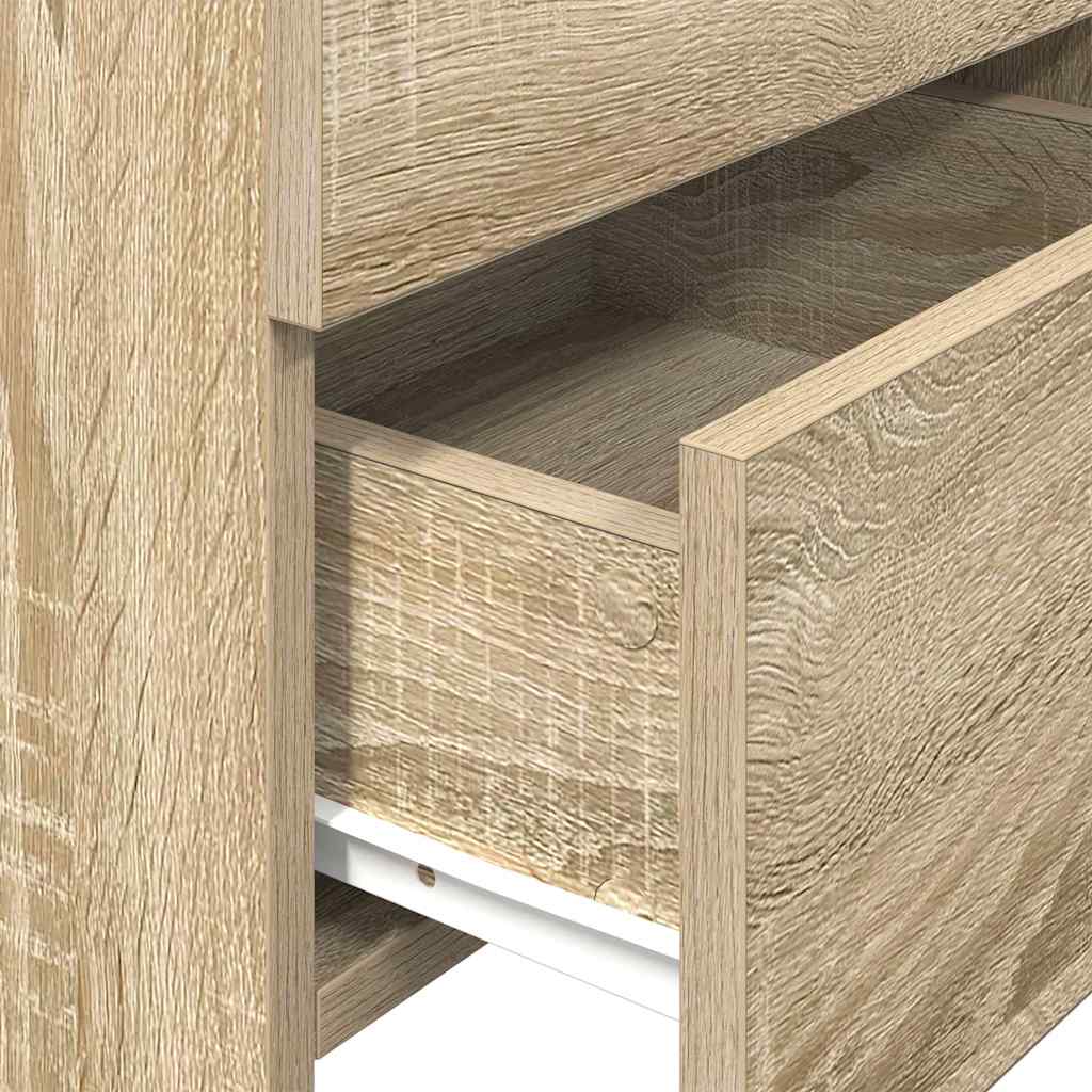 Nachttisch mit 2 Schubladen Sonoma-Eiche 40x36,5x62 cm