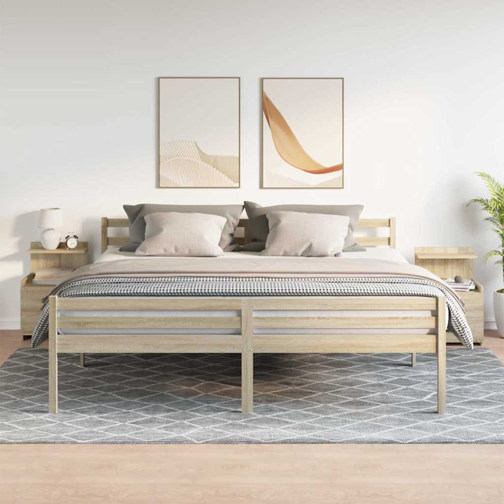 Nachttische 2-tlg. mit 2 Schubladen Sonoma-Eiche 40x36,5x62 cm