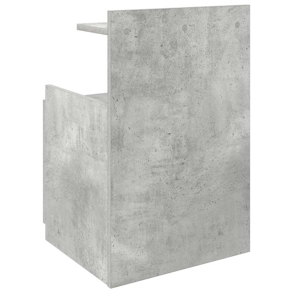 Nachttisch mit 2 Schubladen Betongrau 40x36,5x62 cm