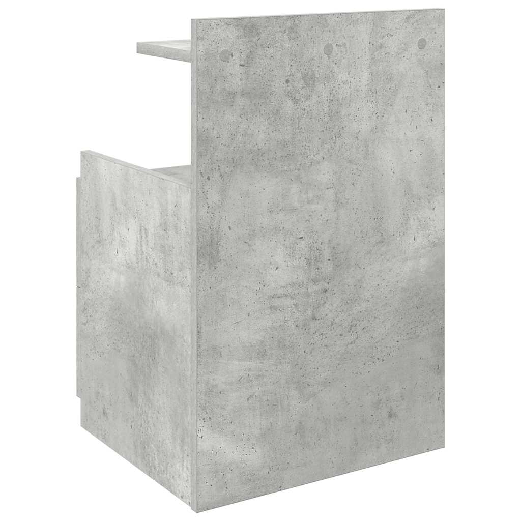 Nachttische 2 Stk. mit 2 Schubladen Betongrau 40x36,5x62 cm