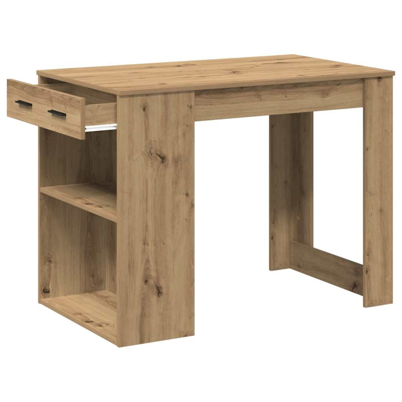 Schreibtisch mit Schubladen Ablage Artisan-Eiche 102x62x77,5 cm