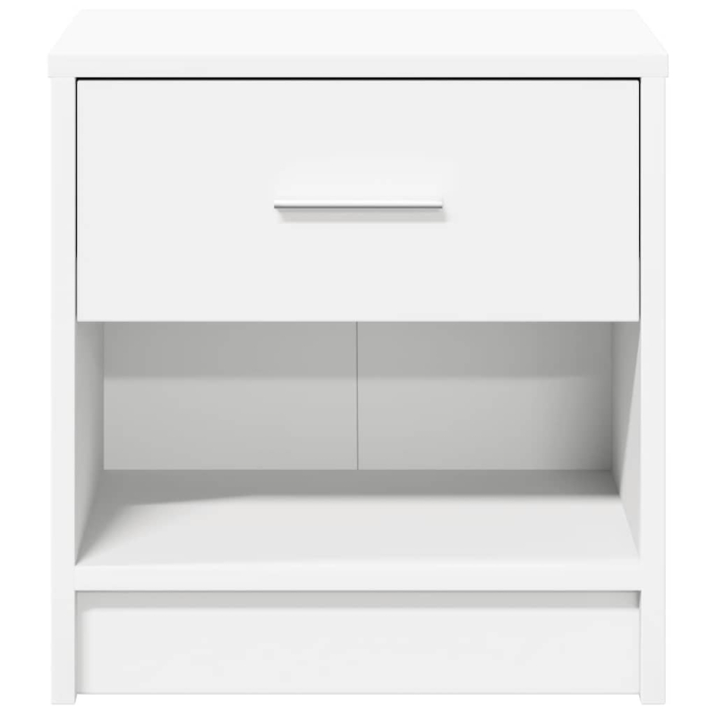 Nachttische 2 Stk. mit Schublade Weiß 39x28x41 cm