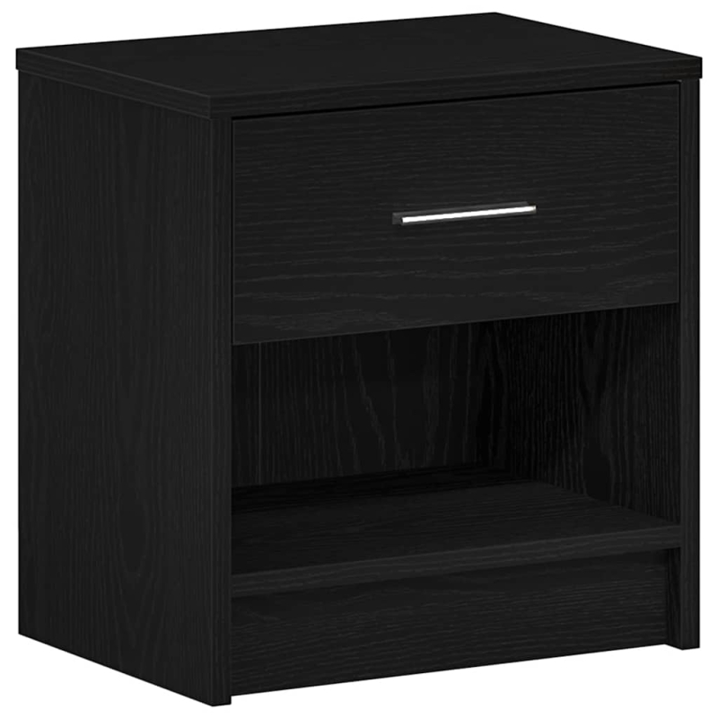 Nachttisch mit Schublade Schwarz 39x28x41 cm