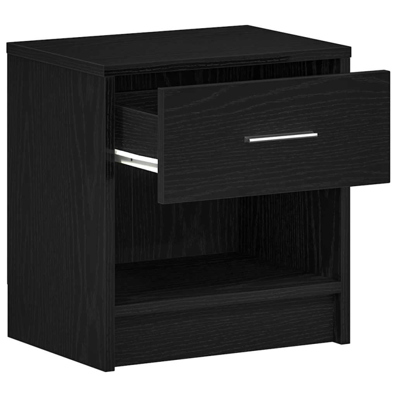 Nachttisch mit Schublade Schwarz 39x28x41 cm
