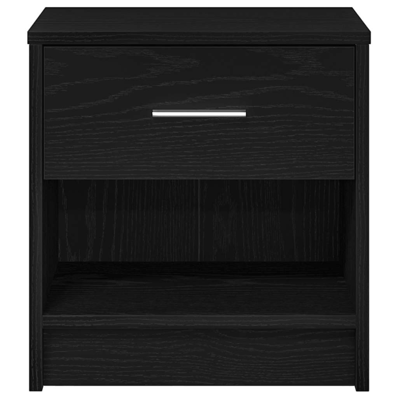 Nachttische 2 Stk. mit Schublade Schwarz 39x28x41 cm