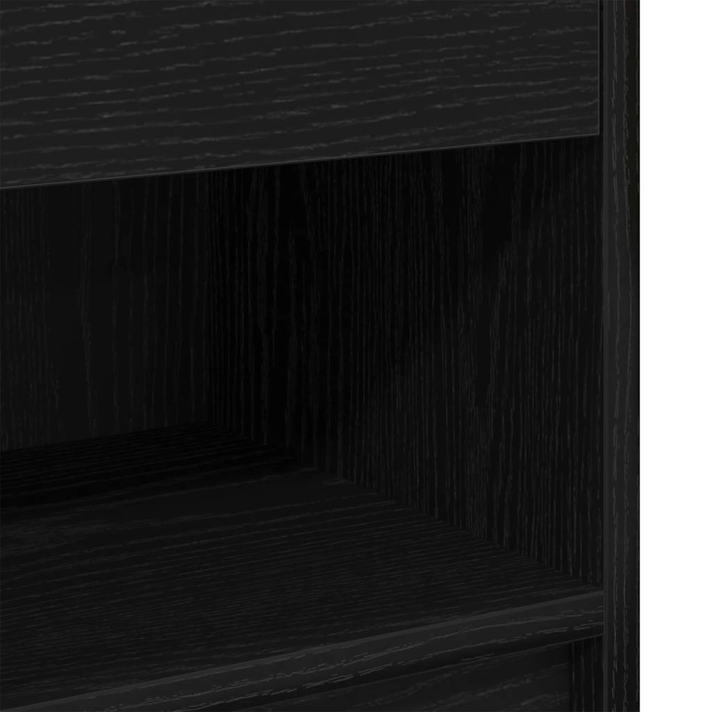 Nachttische 2 Stk. mit Schublade Schwarz 39x28x41 cm