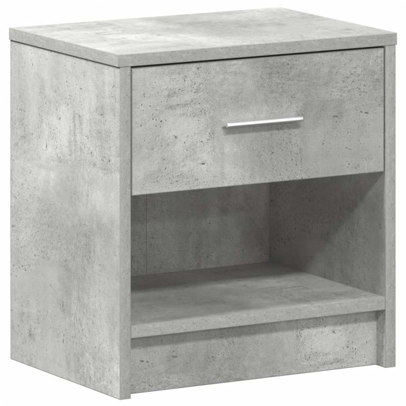 Nachttisch mit Schublade Betongrau 39x28x41 cm
