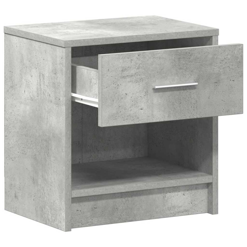Nachttisch mit Schublade Betongrau 39x28x41 cm