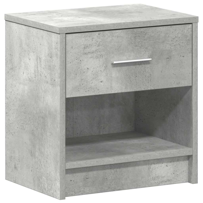 Nachttisch mit Schublade Betongrau 39x28x41 cm