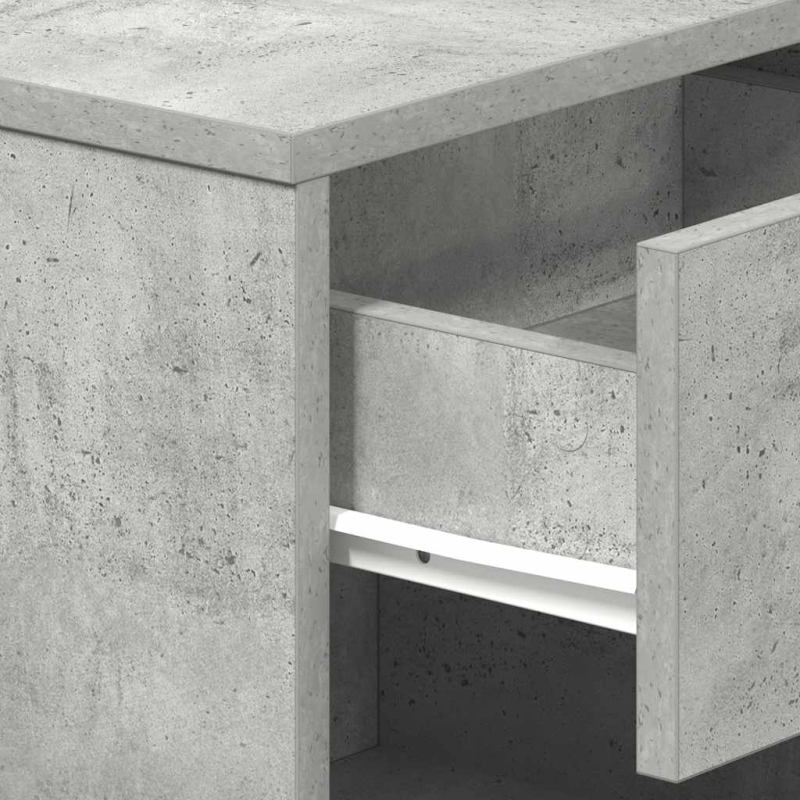 Nachttisch mit Schublade Betongrau 39x28x41 cm