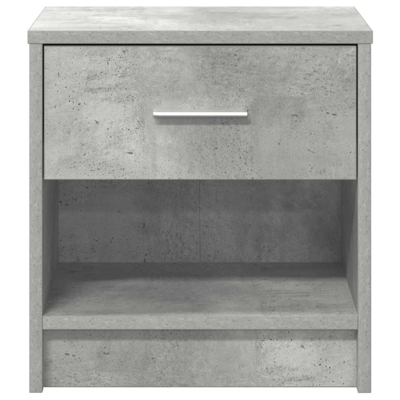 Nachttische 2 Stk. mit Schublade Betongrau 39x28x41 cm