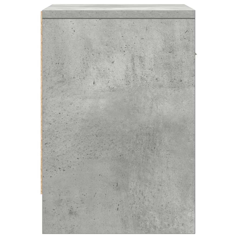 Nachttische 2 Stk. mit Schublade Betongrau 39x28x41 cm