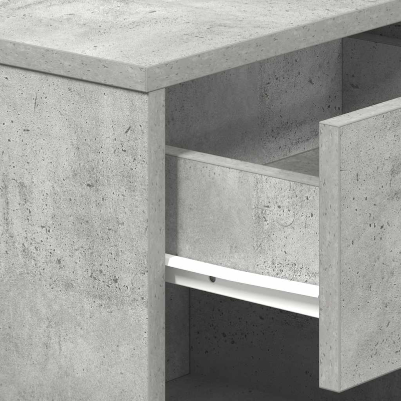 Nachttische 2 Stk. mit Schublade Betongrau 39x28x41 cm