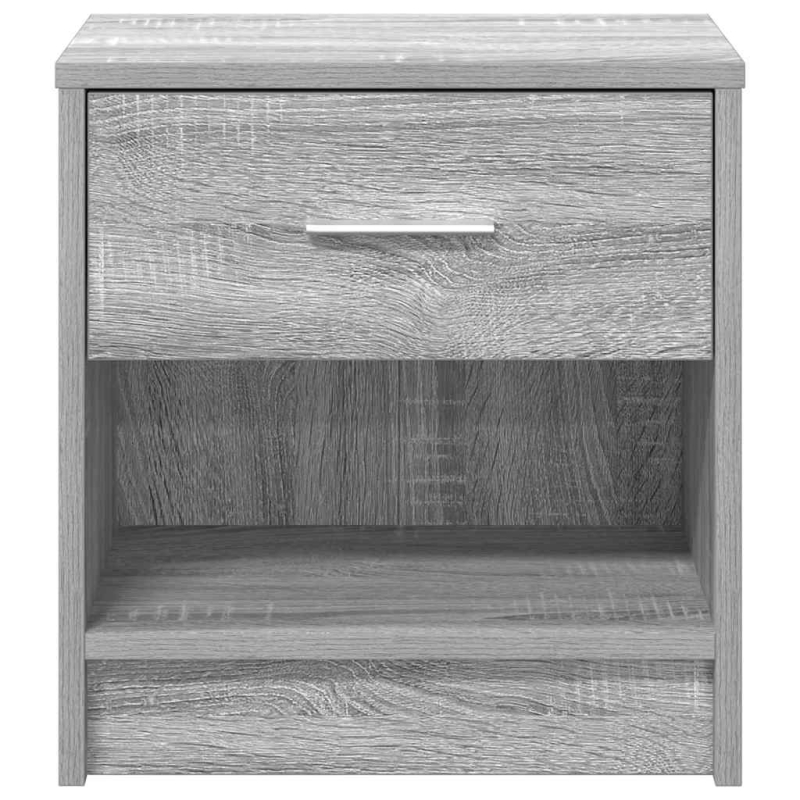 Nachttische 2 Stk. mit Schublade Grau Sonoma 39x28x41 cm